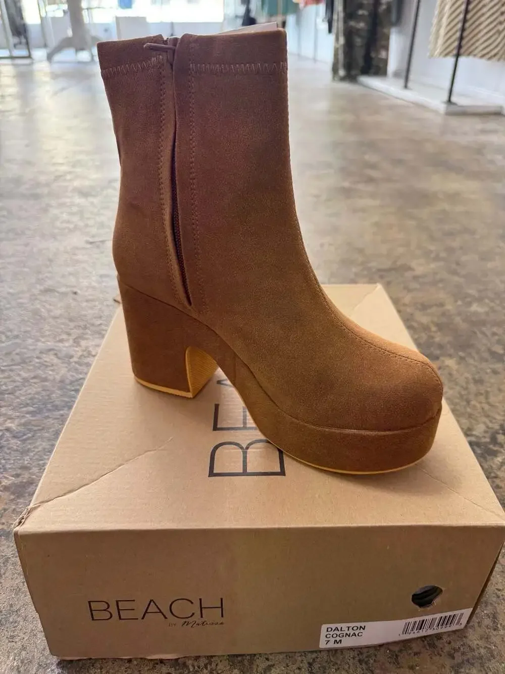 Beach by Matisse Dalton Cognac Platform Ankle Boots